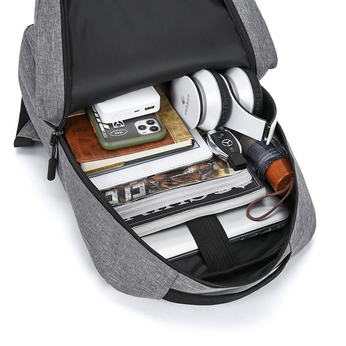 Ensemble de 3 Sacs à Dos pour Ordinateur en Gris