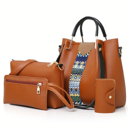 Ensemble de 4 Sacs à Main Brun
