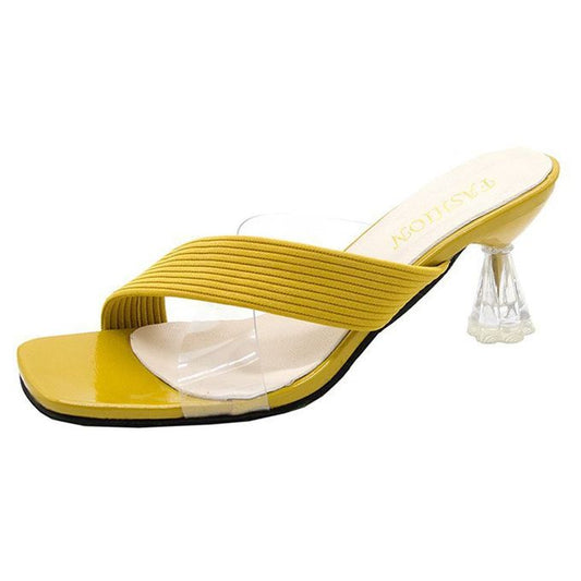 Sandales à Talons jaune
