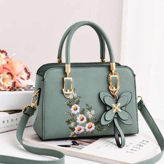 Sac à Main Brodé Vert