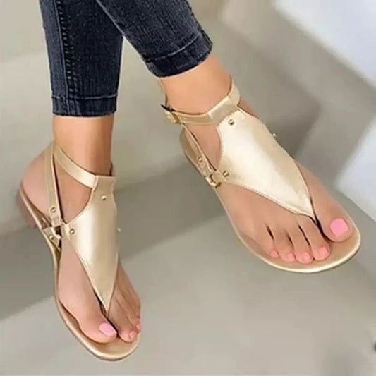 Sandales Plates pour Femme - dorée