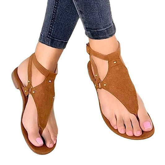 Sandales Plates pour Femme - Marron