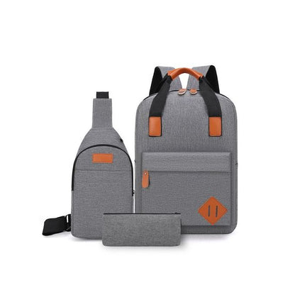 Ensemble 3 en 1 de Sacs à Dos pour Ordinateur Portable - Gris