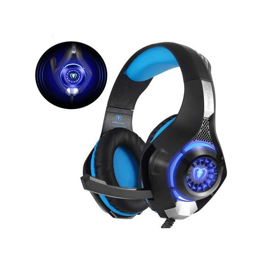 Casque avec micro bleu