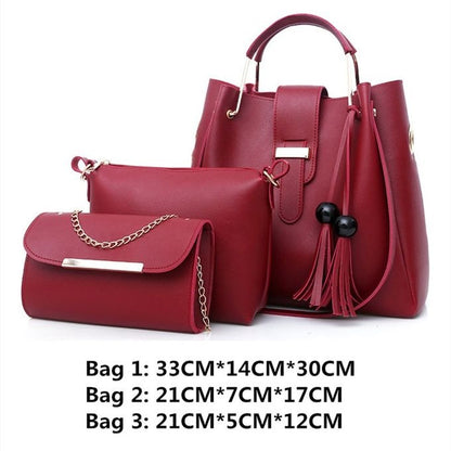 Ensemble de Sac à Main pour Femmes - rouge
