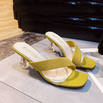 Sandales à Talons jaune