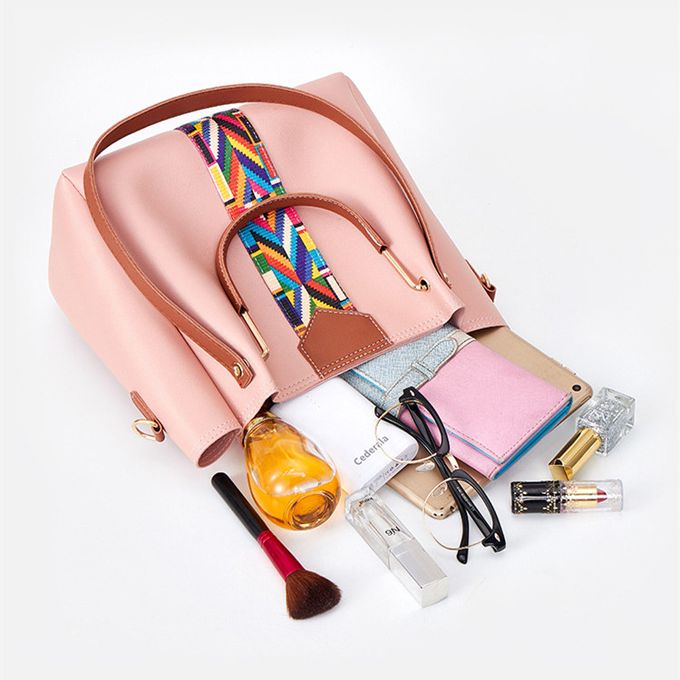 Ensemble Sac à Main 4 en 1 pour Femmes - Rose