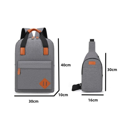 Ensemble 3 en 1 de Sacs à Dos pour Ordinateur Portable - Gris