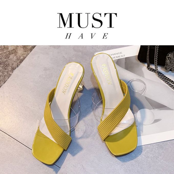 Sandales à Talons jaune