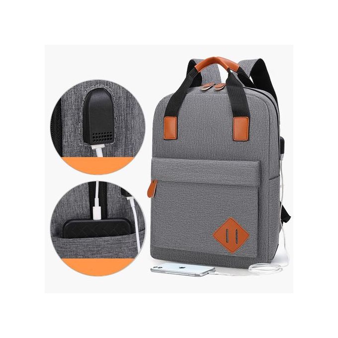 Ensemble 3 en 1 de Sacs à Dos pour Ordinateur Portable - Gris