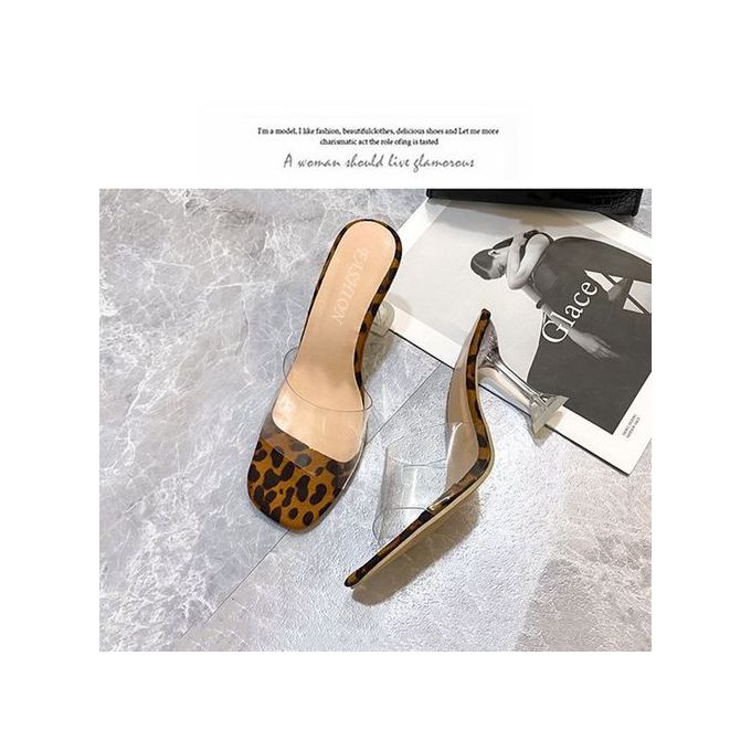 Sandales à Talons Hauts et Imprimé Léopard