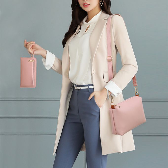 Ensemble Sac à Main 4 en 1 pour Femmes - Rose