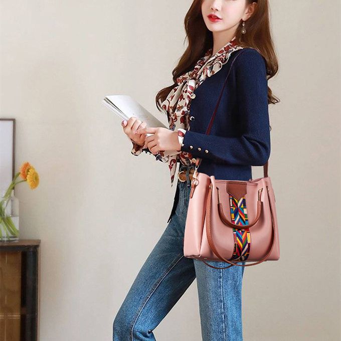 Ensemble Sac à Main 4 en 1 pour Femmes - Rose