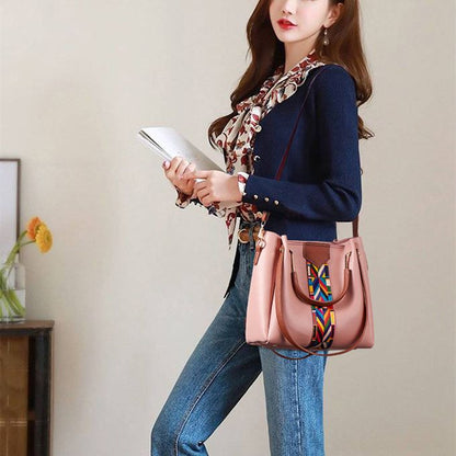 Ensemble Sac à Main 4 en 1 pour Femmes - Rose