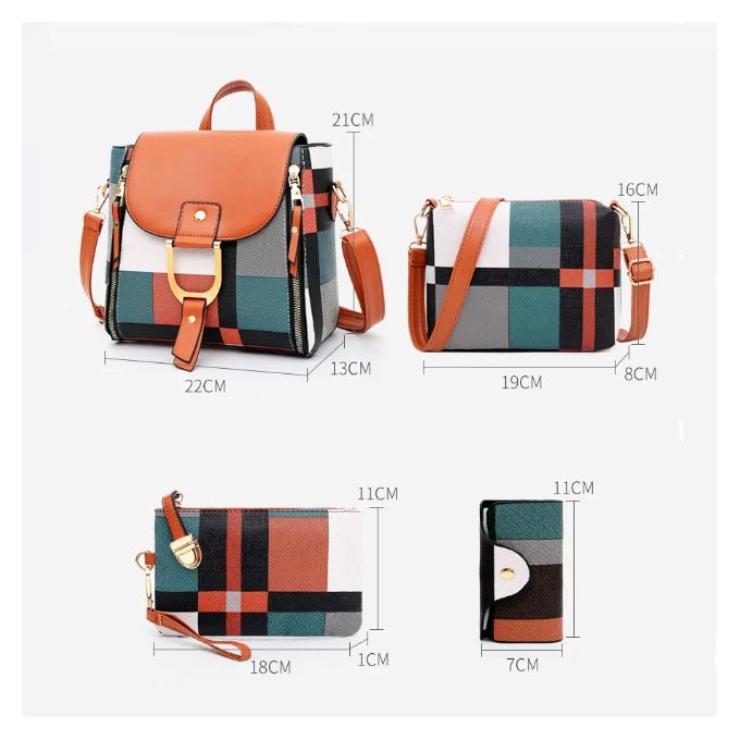 Ensemble 4 en 1 Sacs à main multicolore