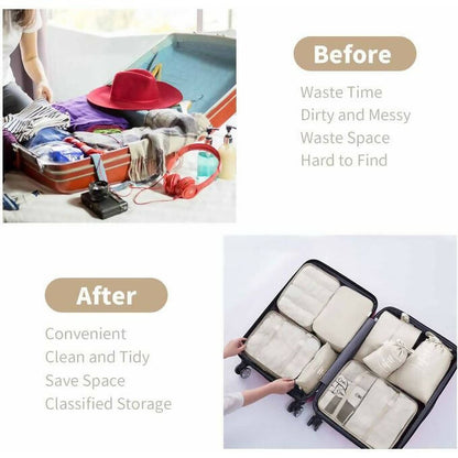 Ensemble de 8 Organiseurs de Voyage pour Valises