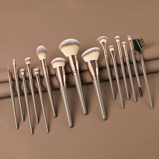 Ensemble de Pinceaux de Maquillage Pro - 15 Pièces