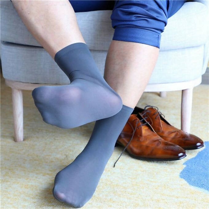 Chaussettes d'Affaires Ultra-Fines pour Hommes (6 Paires)