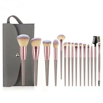 Ensemble de Pinceaux de Maquillage Pro - 15 Pièces